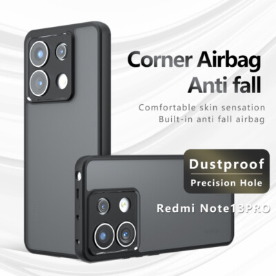 Soft TPU Frame + Clear PC Back Shockproof Case For Xiaomi Redmi Note 13 Pro / +