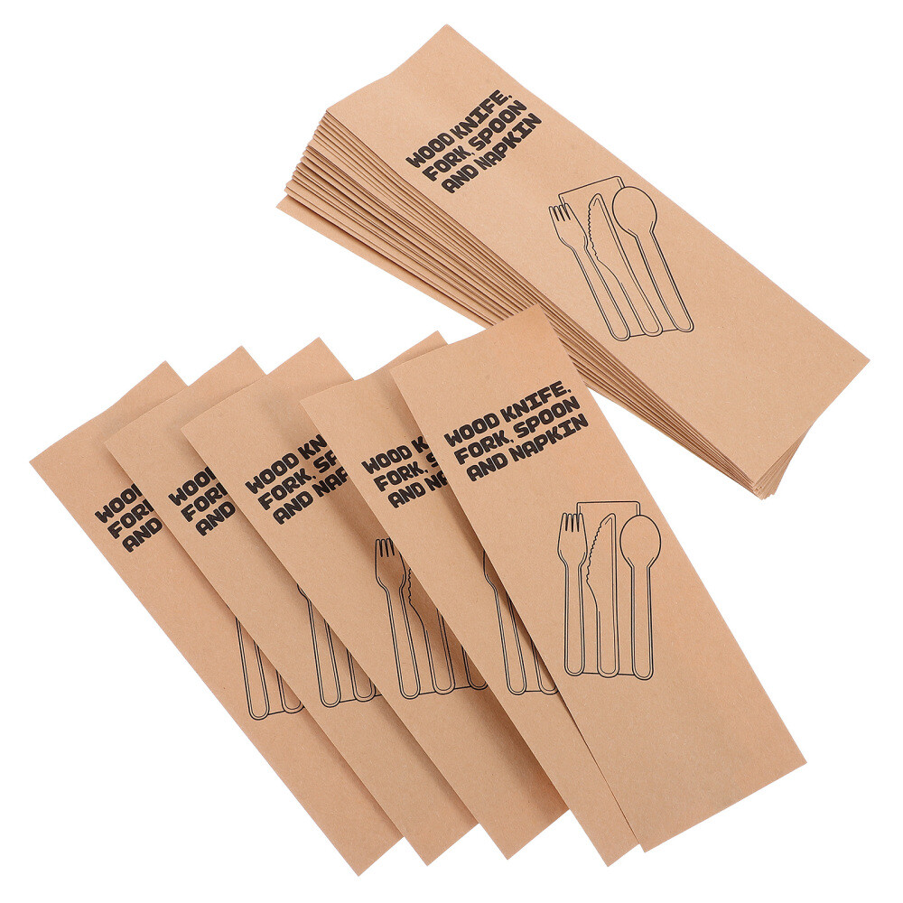 Besteckhüllen, 100 Stück, Papiergeschirrhülle, Küchenutensilien-Organizer,