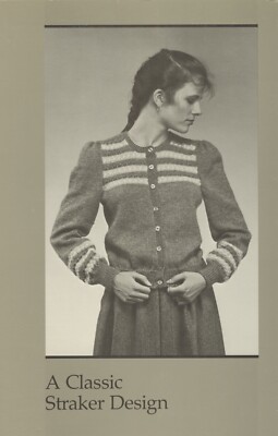 A Classic Straker Design Knitting Pattern 877-C Song of Norway Cardigan 32''-40''