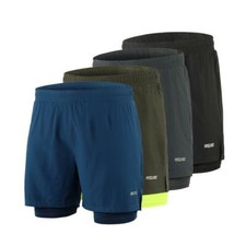 Men's 2-in-1 Shorts Running Cycling Sports Shorts Breathable Quick Dry Shorts