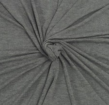 Heather Charcoal 102 Rayon Spandex Fabric Jersey Knit By the Yard 4 Way Stretch
