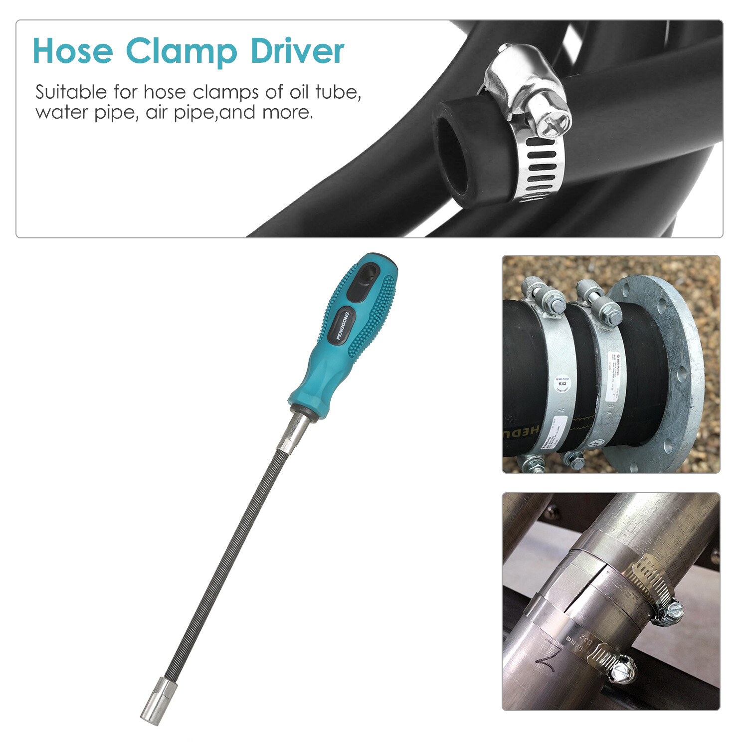 Flexible Hose Clamp Driver 7mm Metric Nut Driver Socket N8L8 eBay