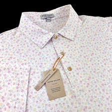Peter Millar Summer Comfort Performance Stretch Novelty Mojito Polo Shirt XL