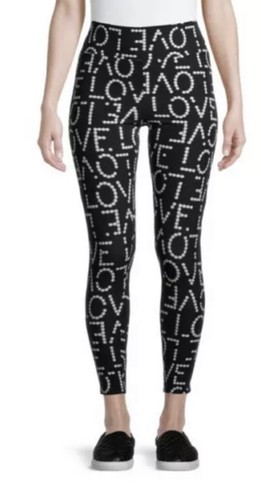 Juniors High Rise Side Bar Legging LOVE 