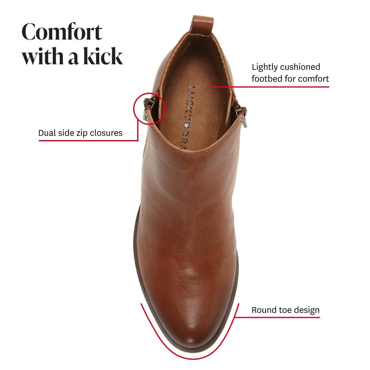 Lucky Brand Women's Basel Ankle Boot, Dark Mushroom/Natural Oiled