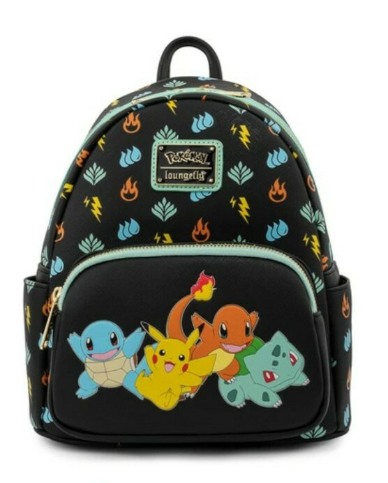 LOUNGEFLY POKEMON STARTERS MINI BACKPACK SUMMER CONVENTION  display picture 3