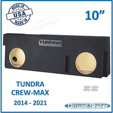 Toyota Tundra Crew Max 2019 10" Sub Box Dual Sealed Subwoofer Enclosure