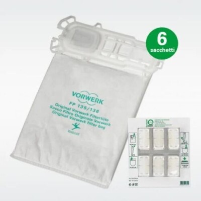 VORWERK - Kit Confezione 6 Sacchetti Super-Filtrello Filtro Hepa - Foto 12