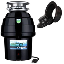 Eco Logic Deluxe Kitchen Garbage Disposal w/ Oil Rubbed Bronze Sink, 3/4 HP