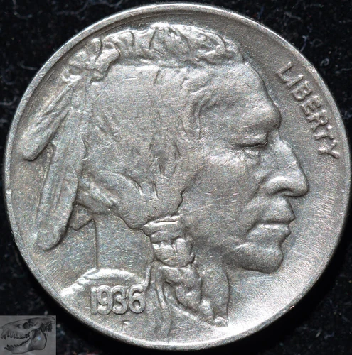1936 Buffalo Nickel, Almost Uncirculated Condition, Free Shipping, C5289