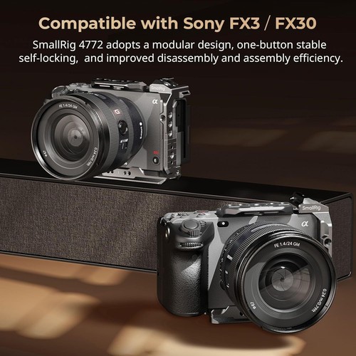 SmallRig FX3 HawkLock Quick Release Half Cage for Sony FX3 / FX30 Camera - Picture 5 of 9