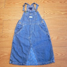 Ralph Lauren Polo Girls Overall Denim Jean Dress Size 4 Medium Blue Wash