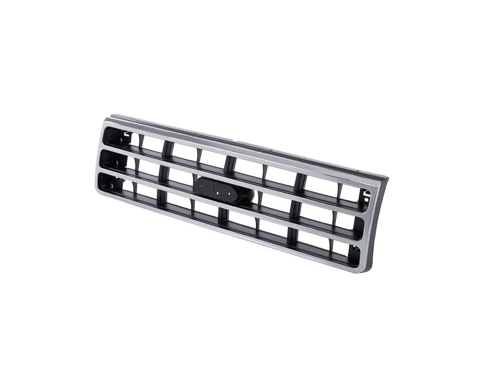 For Ford F-250 F-350 F-150 Bronco 89-91 New Front Chrome Grille Dark Gray Insert Foto 3 de 4