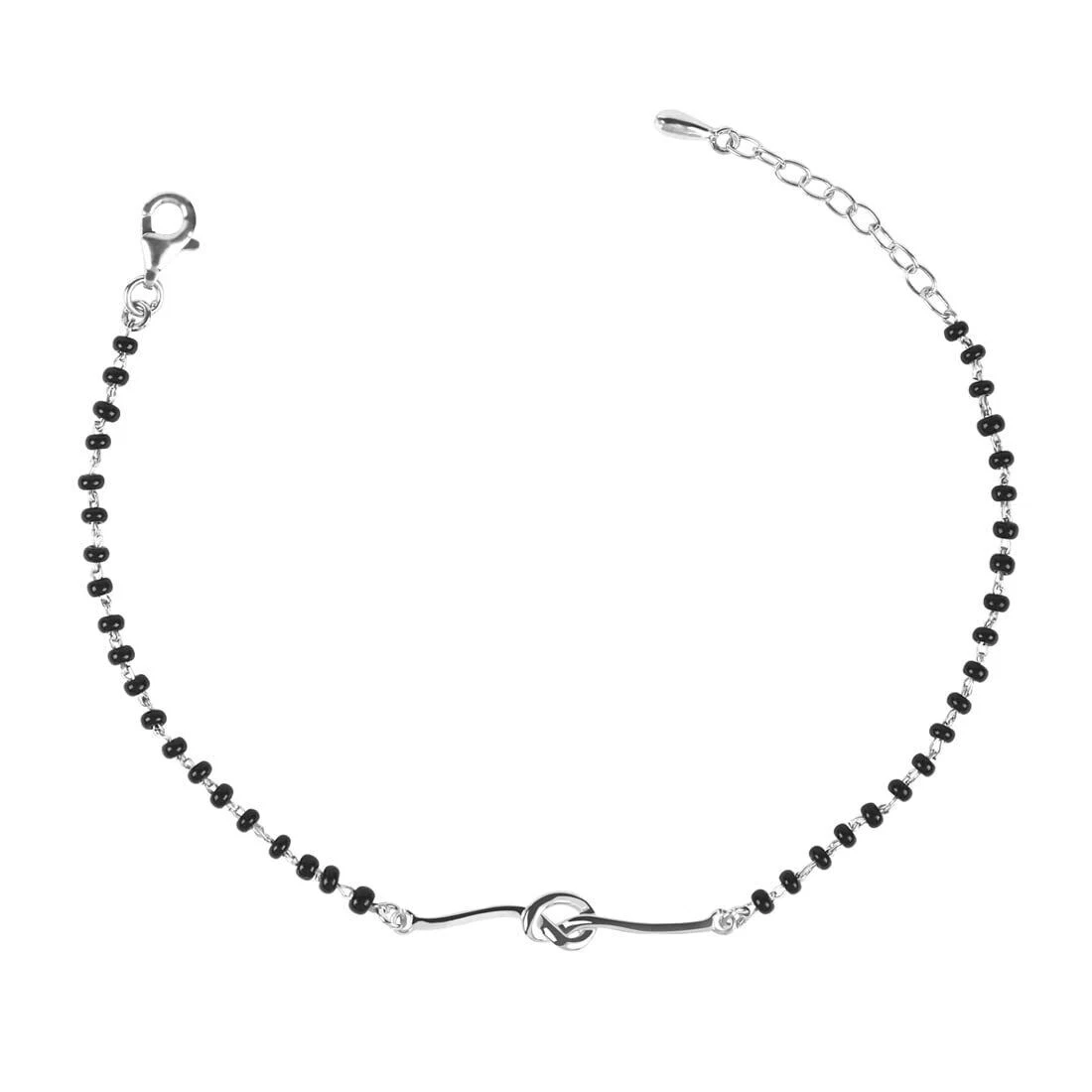 Traditional 925 Sterling Silver Knot Hand Mangalsutra Bracelet for