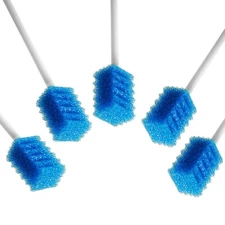 Oral Care Swabs Disposable Blue 100 Counts
