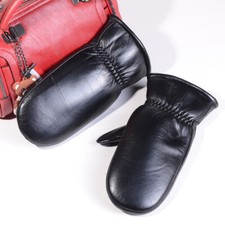Women  s Real Leather Fur Fleece Shearing Winter Casual Skiing Mittens Gloves