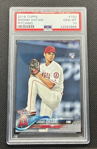 2018 Topps #700 Shohei Ohtani Pitching Angels RC Rookie PSA 10 GEM MINT