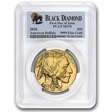 2026 1 oz Gold Buffalo MS-70 PCGS (FDI, Black Diamond) 5744.58 per troy oz