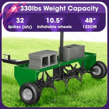 Steel Heavy Duty Lawn Aerator with 48" Width Tow Plug Achieve Well Kept Lawn