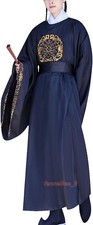 Traditional Chinese Man Costume Elegant Embroidery Hanfu Robe Ming Dynasty