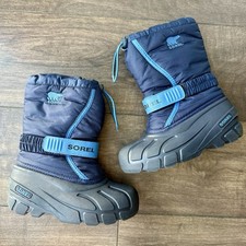 SOREL Flurry Winter Snow Boots - Little Kids Size 1 - Blue Navy - Waterproof