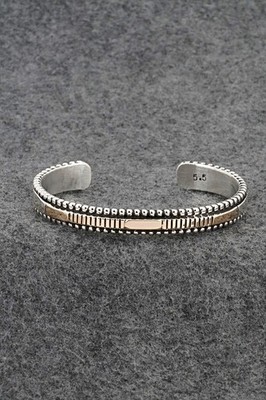 Sterling Silver and 14k Gold Bracelet - Jonathan Nez