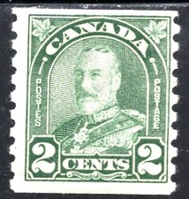 Canada Stamp Scott #161, 2c, King George V, Perf 8 Vert Coil, MNH XF SCV$80.00