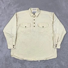 Orvis Malpai Shirt Smock Pullover Mens Large 100% Cotton 90s VINTAGE *stains*