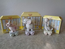Precious Moments Set of 3 Birthday Train Figurines Ages 2-4 NIB