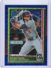 Dylan Crews Rated Rookie Blue Velocity Laser 2025 Panini Donruss Baseball