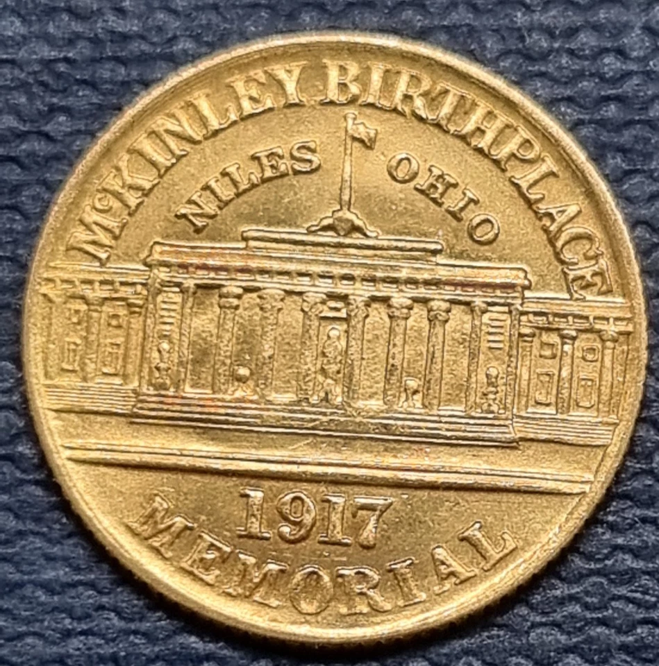 1917 McKinley Commemorative Gold One Dollar $1 UNC Uncirculated #96203 - Image 2 of 2