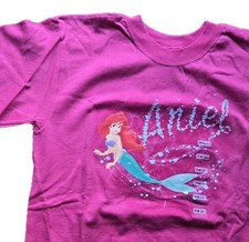 Disney Vintage ARIEL Little Mermaid Princess T Shirt MEDIUM 7-8 Yrs Pink NWT