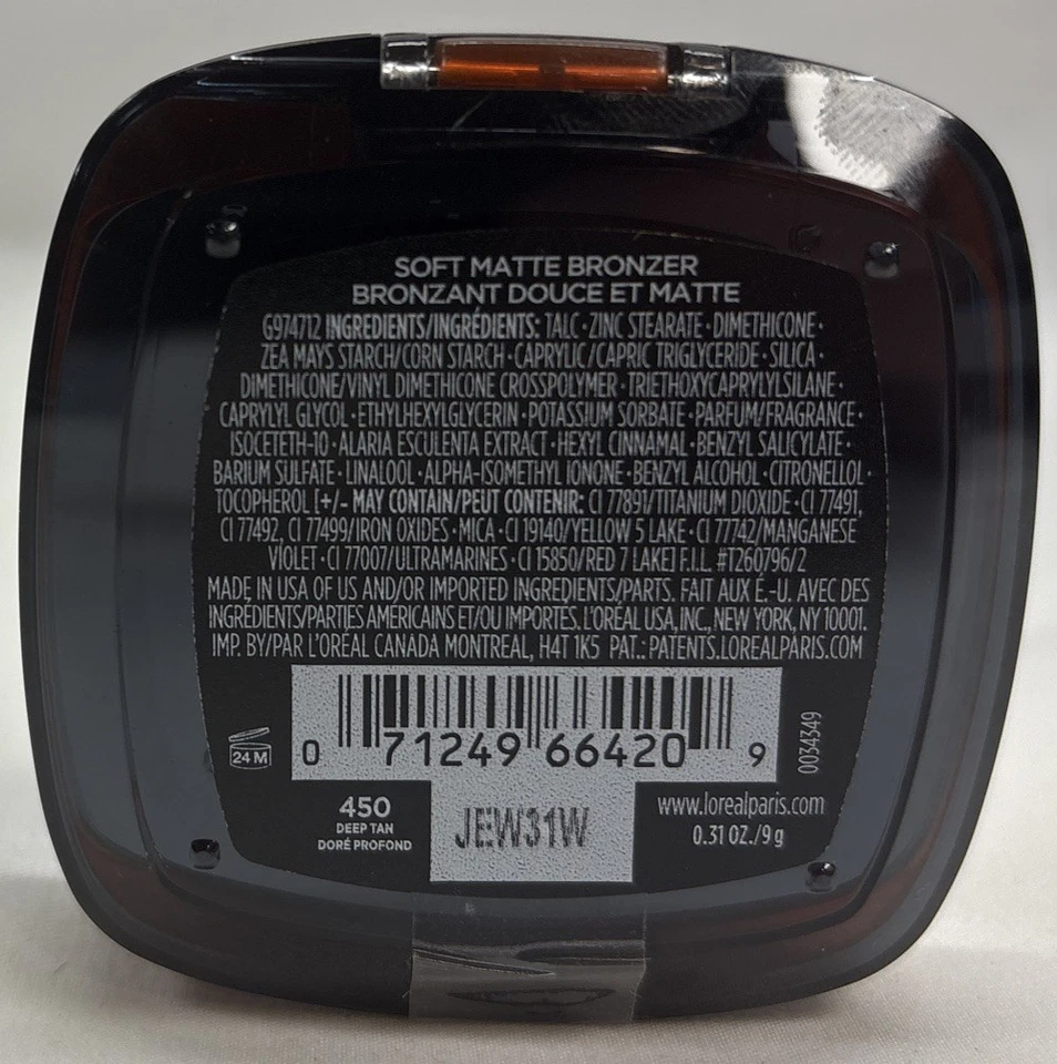 L'Oreal Infallible 24H Fresh Wear Bronzer Soft Matte Finish, Deep Tan 450 - Image 2 of 2