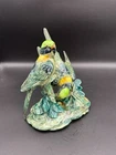 Vintage Stangl Pottery Double Green Parakeets #3582 Figurine Signed