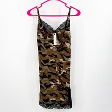 OLIVACEOUS Dress Women’s Size Small NWT Camoflage Slip Camo Lace Mini Bodycon