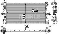 Mahle CR 808 000P KüHler, MotorküHlung, WasserküHler FüR Fiat Ducato Bus (250_,