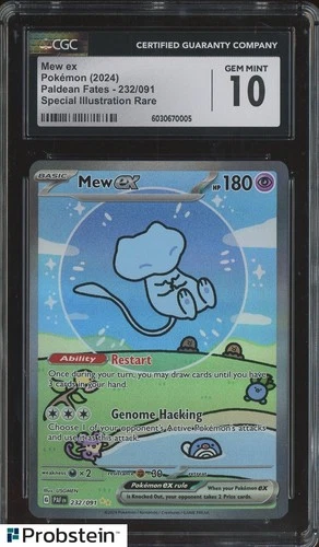 2024 Pokemon Paldean Fates PAF EN #232/091 Mew Ex CGC 10 GEM MINT