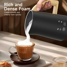 Image of Milk Frother Electric 5 in 1-500Ml Large Capacity, 4-Temp Settings, Hot/Cold...