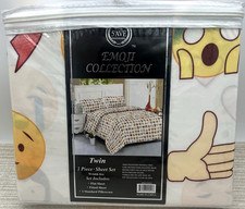Emoji Collection 3 Piece Twin Sheet Set Wrinkle Free 5th Ave Kids Bedroom