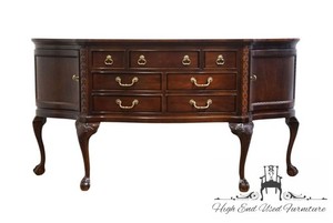 CENTURY FURNITURE Solid Mahogany Traditional Chippendale Style Ball & Claw 42...