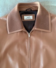 Hermés Herren Lederjacke Hellbraun Nappa Gr. 52 Neu