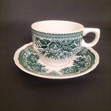  Tasse mit Untertasse von Villeroy & Boch Fasan Grün - Kaffeetasse - Teetasse - 