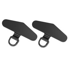 Metal Phone Tether, Universal Cellphone Lanyard Pad for Full Phone Case, Black