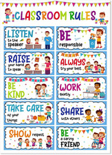 Classroom Rules Posters for Bulletin Board Decorations Class Rules Behavior Educ