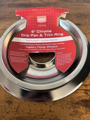 Smart Choice 6'' Drip Pan & Trim Ring, Fits most brands of eletric coil ranges