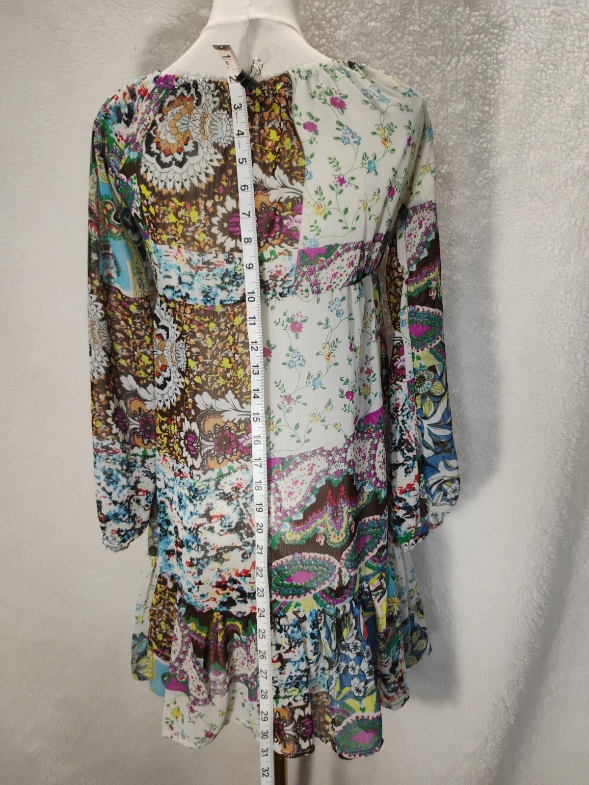 Elan Sheer Multi Colored/Pattern Long Sleeve Dres… - image 14