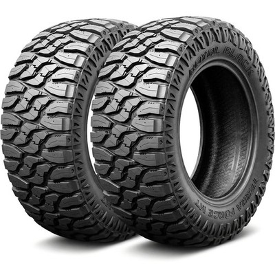 2 Tires Royal Black Terra Force MT LT 35X12.50R17 121Q Load E 10 Ply M/T Mud