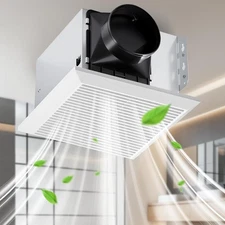 Bathroom Exhaust Fan, 110 CFM 1.0 Sone Bathroom Fan No Attic Access Needed, Ceil