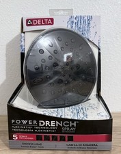 Delta 5-Spray 6 in. Round Showerhead with Pause in SpotShield Venetian Bronze