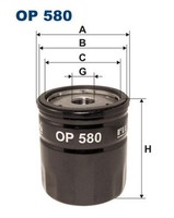 ÖLfilter Filtron Op 580 Anschraubfilter 13/16-16 Unf